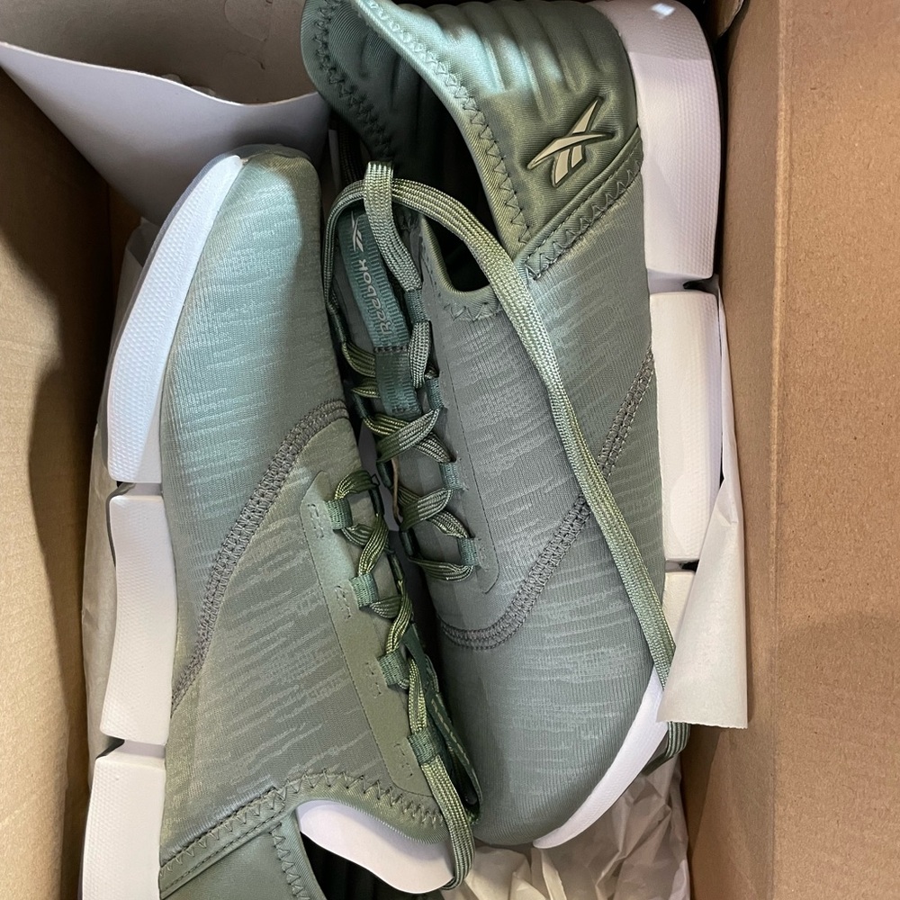 Reebok shoes, olive color
